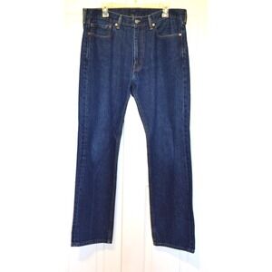 Levi's  505 Denim Blue Jeans Men's 36 x‎ 32  Inseam 31.5" Dark Washed